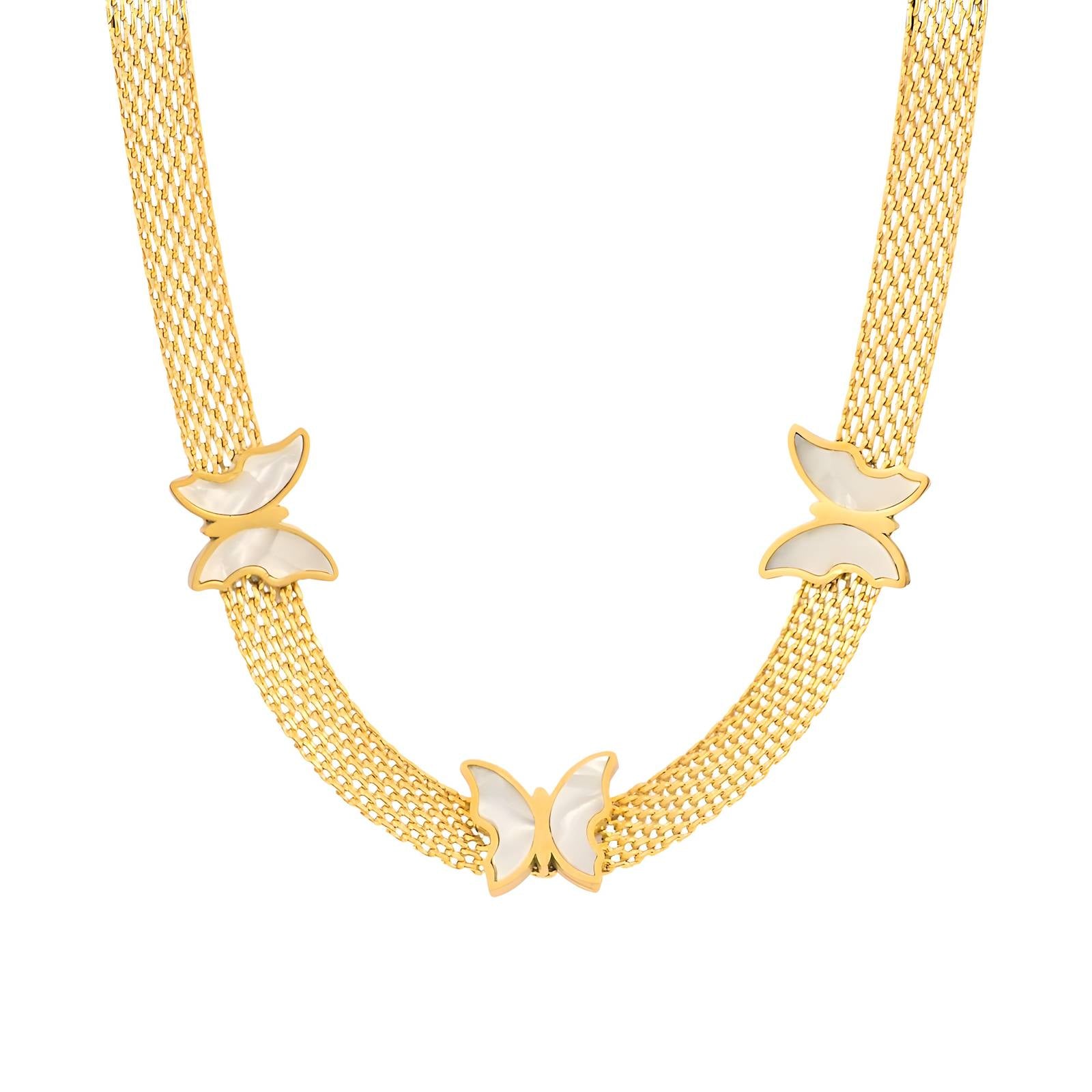 Marble Butterfly Necklace