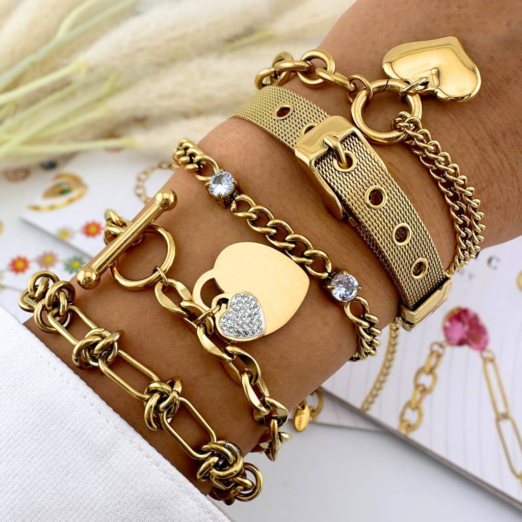Gold Belt Bracelet