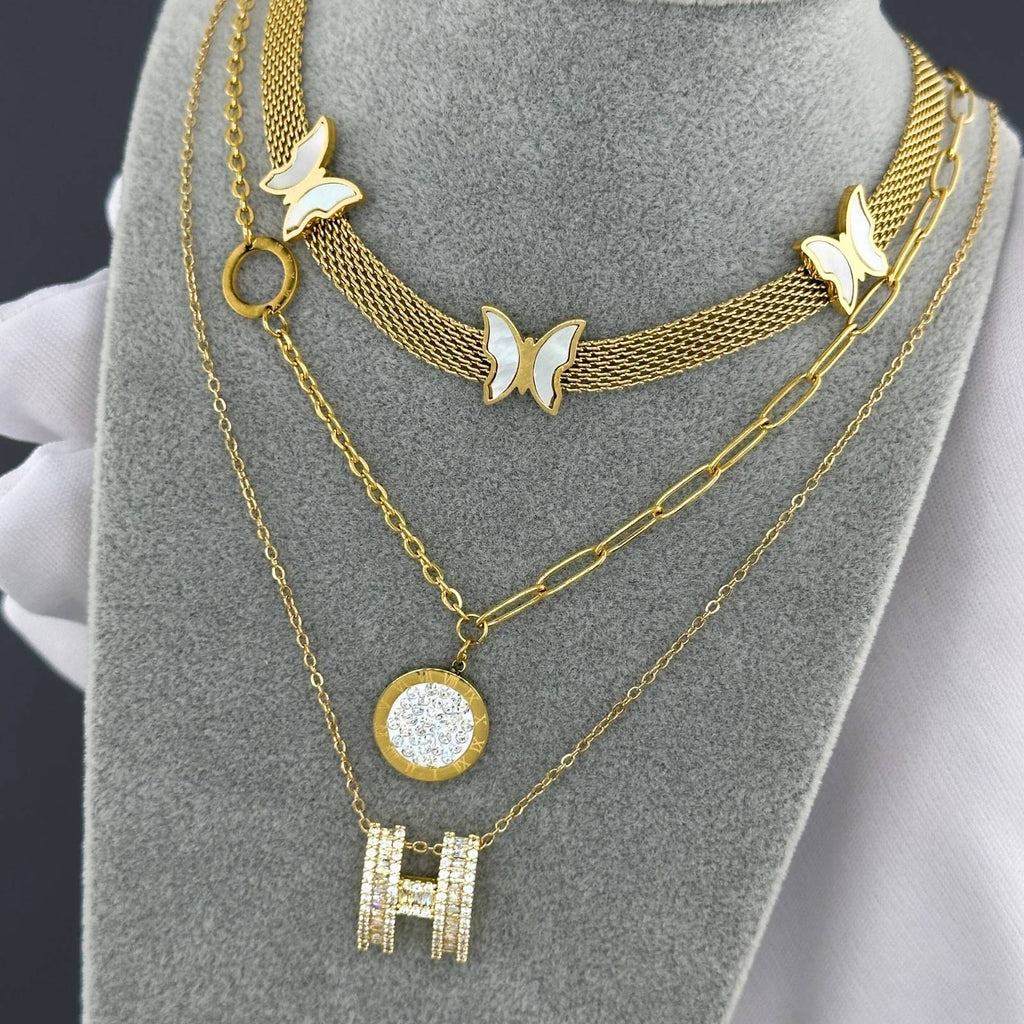 Marble Butterfly Necklace
